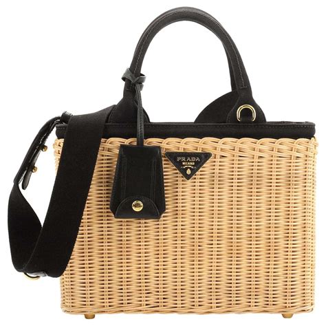 prada baskets|prada wicker tote bag.